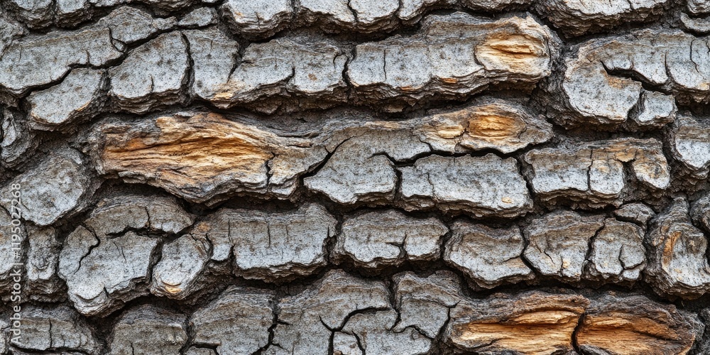 Textured bark of an aged tree showcasing grey and brown hues with intricate cracks and crevices arranged horizontally across the composition Textured bark of an aged tree showcasing grey and brown hues with intricate cracks and crevices arranged horizontally across the composition