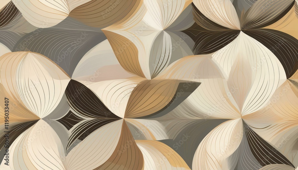 seamless monochrome geometric pattern featuring abstract shapes in transparency beige old gold brown and grey ideal for stylish wallpaper or fabric design seamless monochrome geometric pattern featuring abstract shapes in transparency beige old gold brown and grey ideal for stylish wallpaper or fabric design