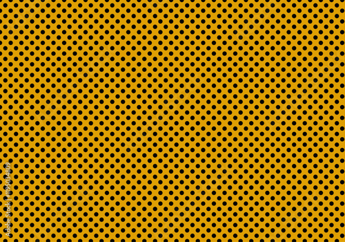 Fondo de patrón de puntos marrones en fondo naranja