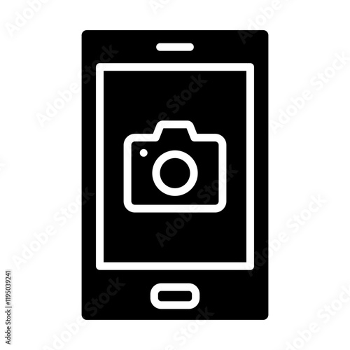 Camera App Vector Glyph Icon Design