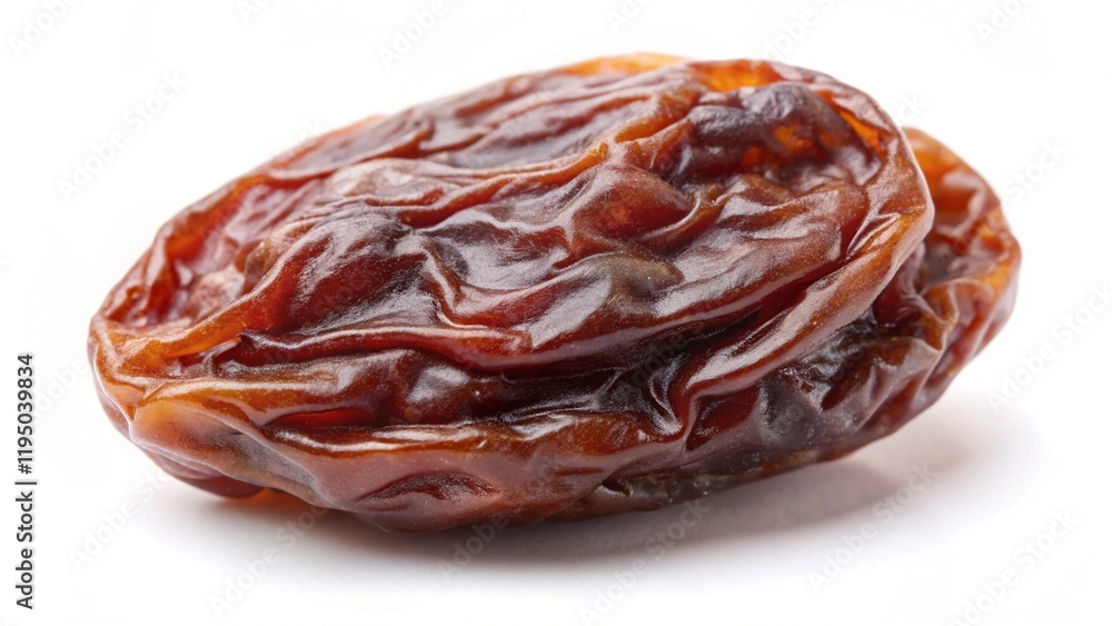 One raisin isolated on white background
One raisin isolated on white background