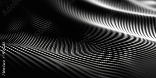 Wallpaper Mural Abstract black and gray carbon fiber texture with wavy lines creating a sense of depth and movement suitable for backgrounds and designs Torontodigital.ca