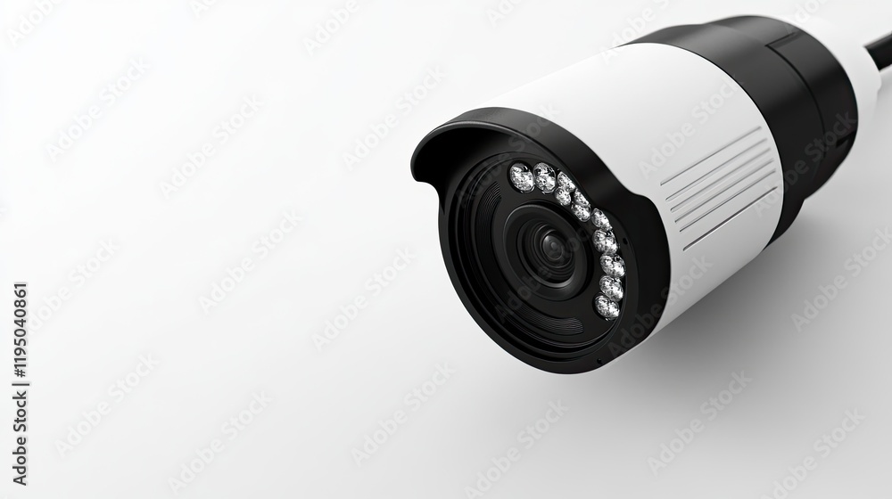 Modern surveillance camera with sleek design and advanced techno Modern surveillance camera with sleek design and advanced techno