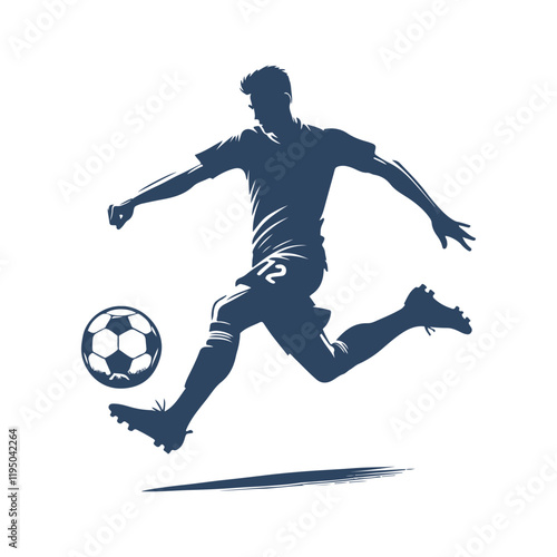 Soccer Player Silhouette Vector Illustration