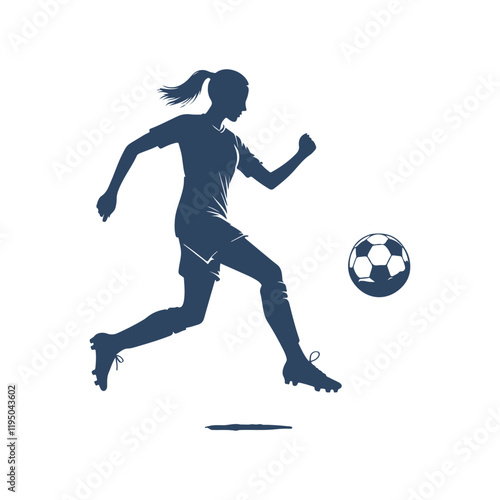 Soccer Player Silhouette Vector Illustration