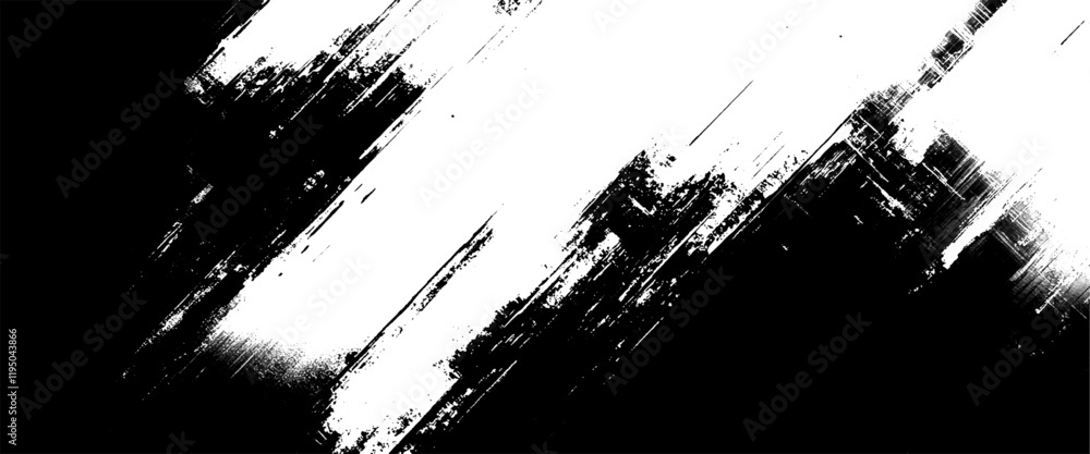Vector grunge brush strokes texture rough black scratches for wallpaper, paint splatter template, dirt banner, watercolor design.
