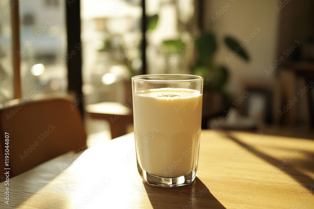A Glass of Refreshing Drink in the Morning Light A Glass of Refreshing Drink in the Morning Light