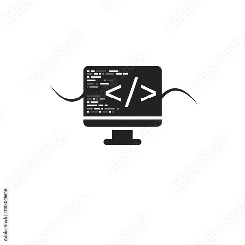 A modern and minimalist logo for a computer supper vector file real image.