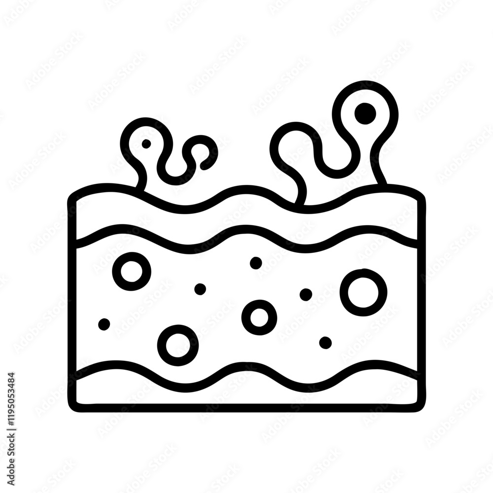 tide pool icon, tide pool line art - simple line art of tide pool, perfect for tide pool logos and icons and themed design tide pool icon, tide pool line art - simple line art of tide pool, perfect for tide pool logos and icons and themed design