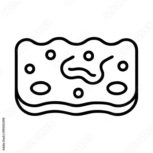 tide pool icon, tide pool line art - simple line art of tide pool, perfect for tide pool logos and icons and themed design 