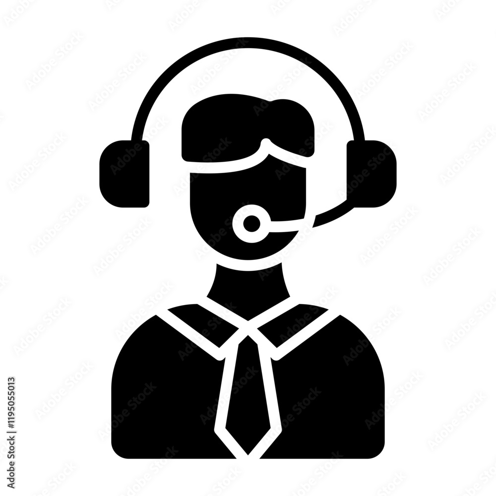 Customer Support Vector Glyph Icon Design Customer Support Vector Glyph Icon Design