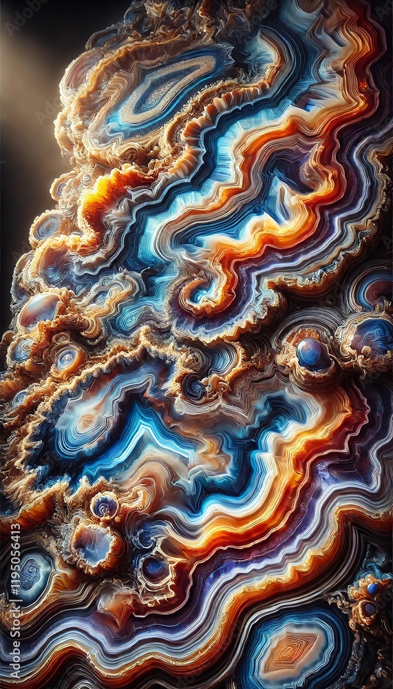Abstract Agate Geode Texture with Vivid Colors Abstract Agate Geode Texture with Vivid Colors