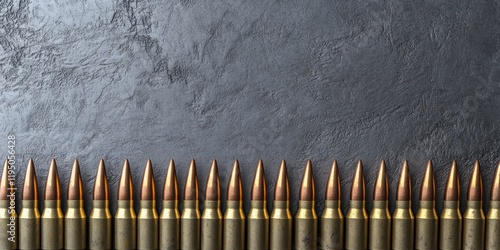 Panoramic header featuring .762 caliber cartridges arranged in a horizontal line on a dark gray textured backdrop with ample copy space above