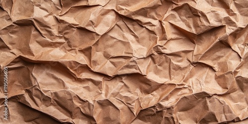 Wallpaper Mural Crumpled brown paper texture close-up flat lay view showcasing warm earthy tones with prominent wrinkles and folds against a neutral backdrop Torontodigital.ca