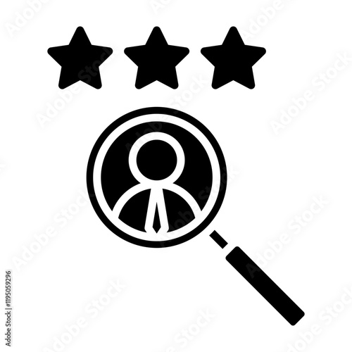 Talent Search Vector Glyph Icon Design