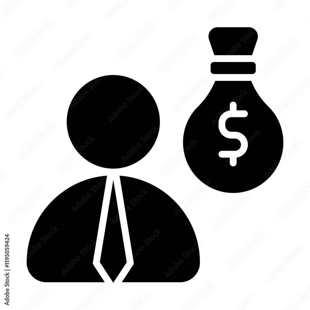 Salary Vector Glyph Icon Design Salary Vector Glyph Icon Design