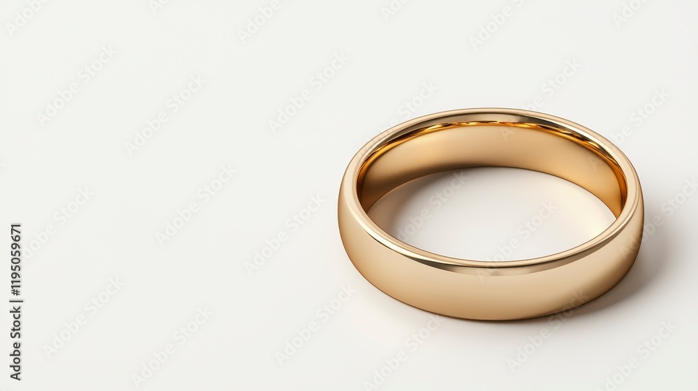 Elegant Gold Ring in 3D Rendering Showcasing a Polished Surface and Minimalist Design with a Soft Light Background for Jewelry Enthusiasts and Designers Elegant Gold Ring in 3D Rendering Showcasing a Polished Surface and Minimalist Design with a Soft Light Background for Jewelry Enthusiasts and Designers