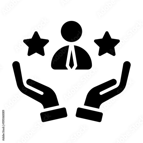 Succession Planning Vector Glyph Icon Design