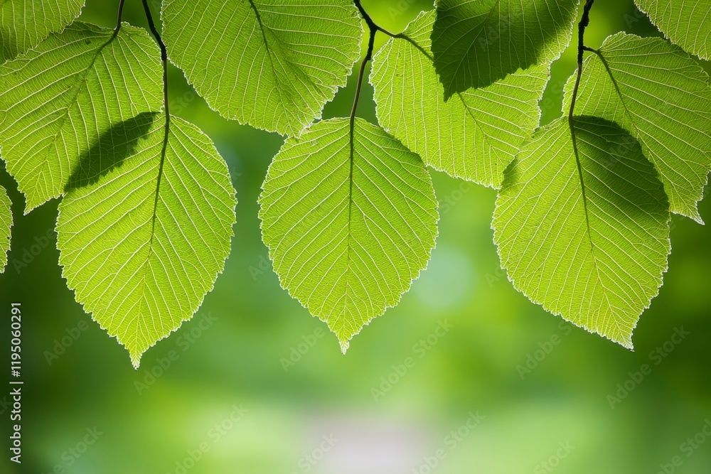 Sunlit Green Leaves Creating a Dappled Canopy Above a Serene Forest Path with Gentle Illumination and Nature's Beauty Sunlit Green Leaves Creating a Dappled Canopy Above a Serene Forest Path with Gentle Illumination and Nature's Beauty