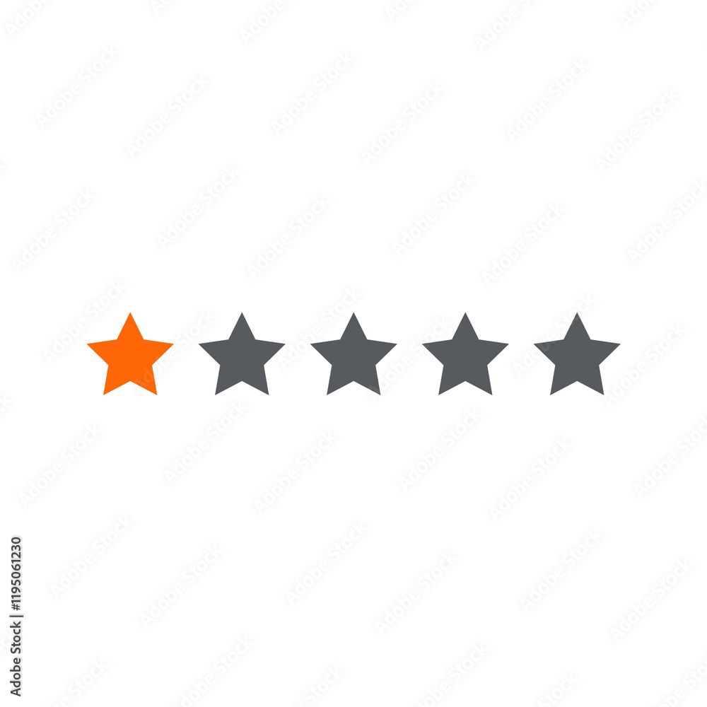 One stars customer product rating review on transparent background One stars customer product rating review on transparent background