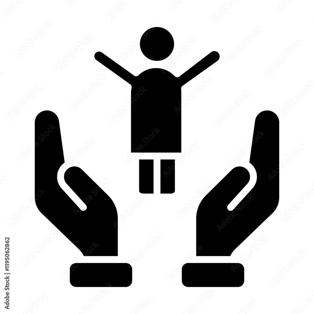 Childcare Vector Glyph Icon Design Childcare Vector Glyph Icon Design