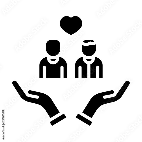 Affection Vector Glyph Icon Design