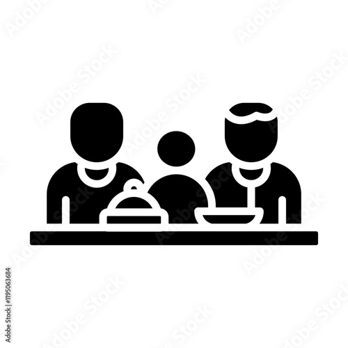 Food Time Vector Glyph Icon Design