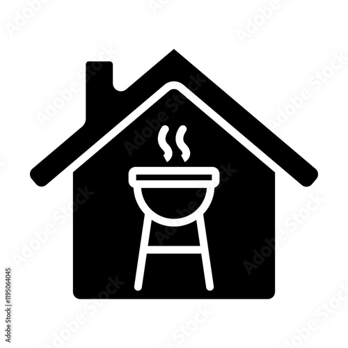 Barbecue Vector Glyph Icon Design