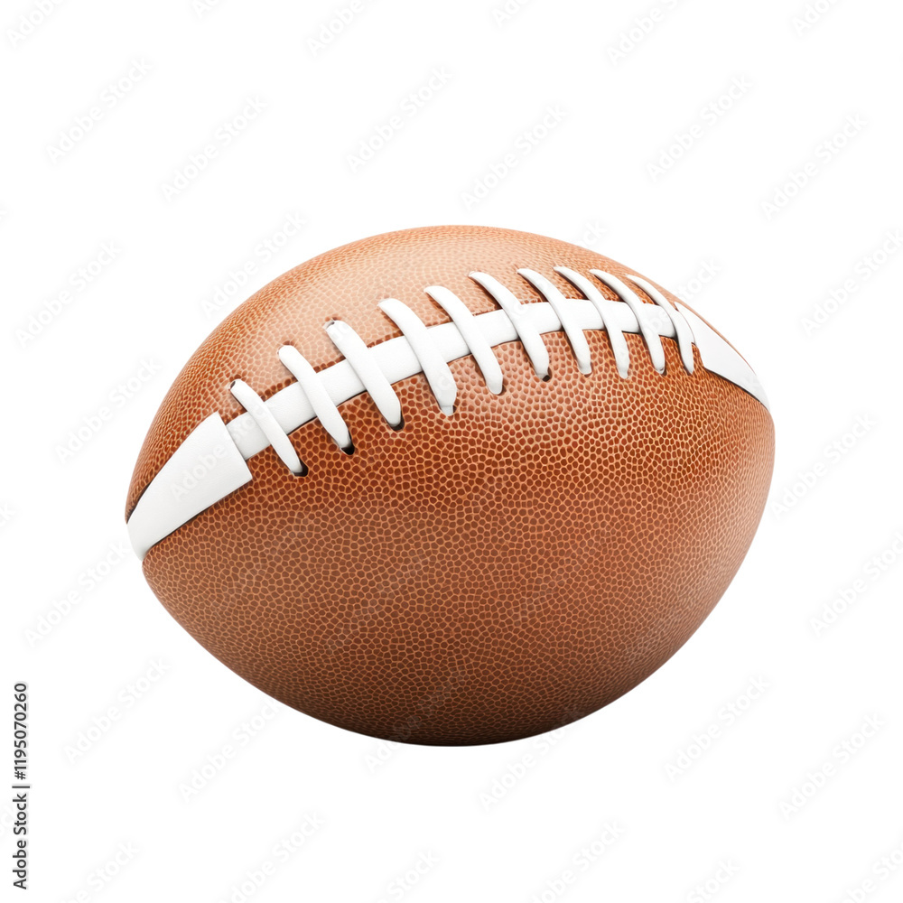 detailed 3D football with textured surface and white laces, perfect for sports detailed 3D football with textured surface and white laces, perfect for sports