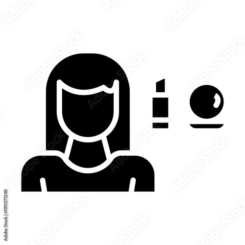 Makup Artist Vector Glyph Icon Design