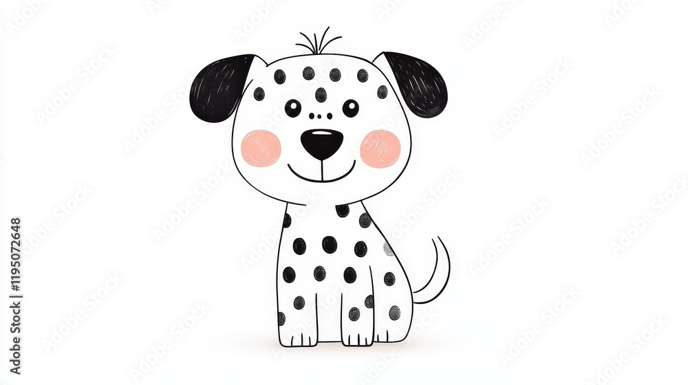 A modern illustration featuring a cute brown dog set against a white background. A modern illustration featuring a cute brown dog set against a white background.