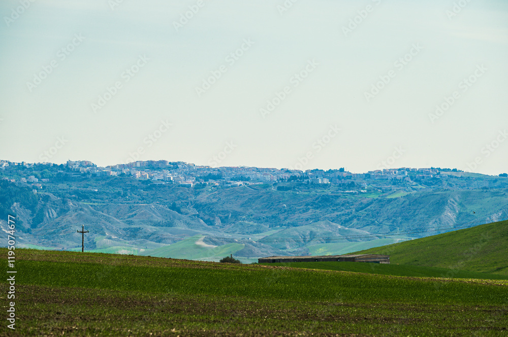 Obraz premium Matera province: spring countryside landscape 