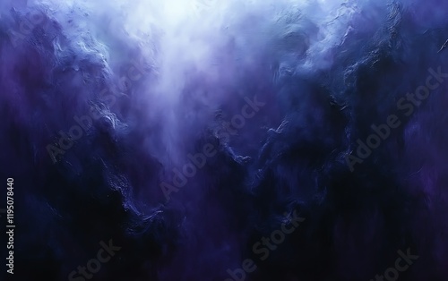 Abstract purple and blue nebula cloud formation. photo