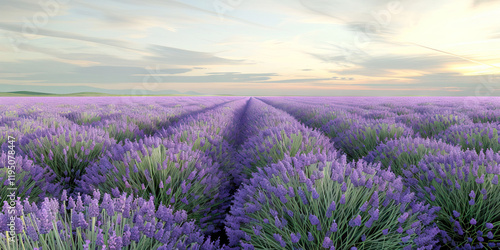 Wallpaper Mural Lavender Field at Sunrise Torontodigital.ca