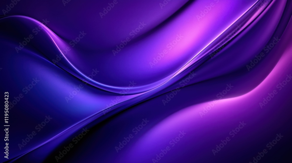 Obraz premium Elegant swirling purple abstract background with smooth gradient transitions and soft curves