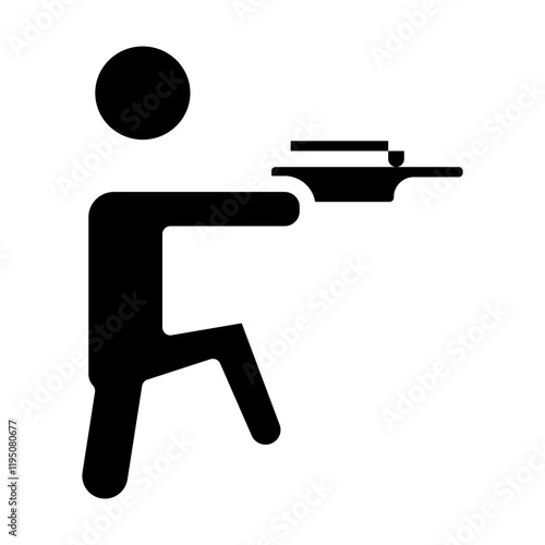 Shooting Vector Line Icon Design