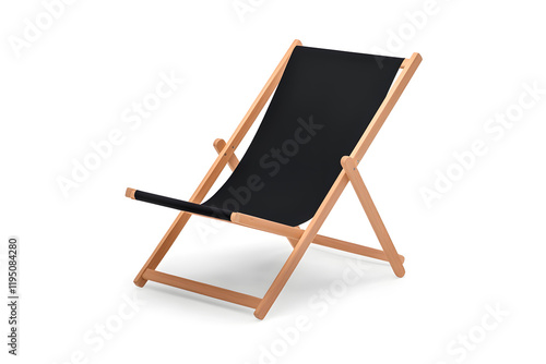 Deckchair or beach chair mock up on isolated white background photo