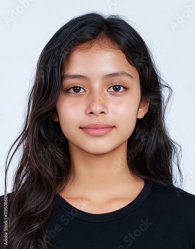 ID Photo for Passport : Mexican teenager girl 3