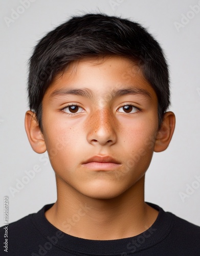 ID Photo for Passport : Mexican teenager boy 11 photo