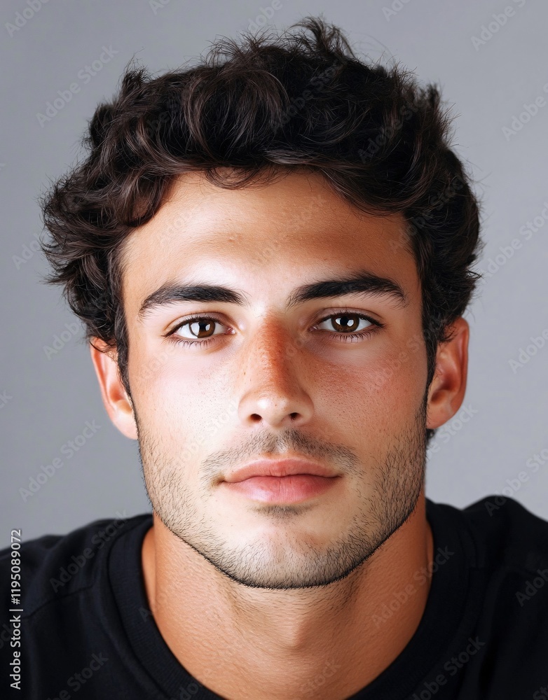 Fototapeta premium ID Photo for Passport : Italian young adult man 5