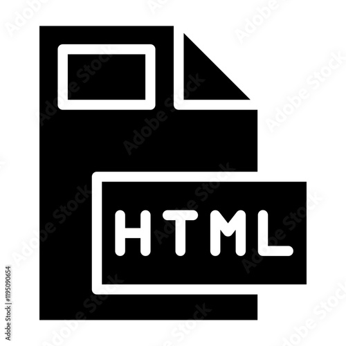 HTML Vector Glyph Icon Design