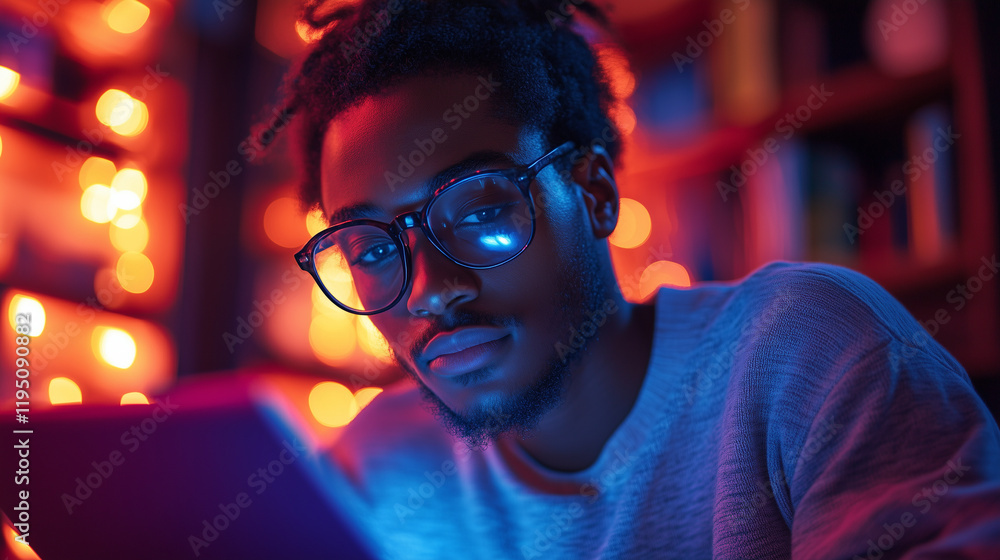 Image of a person rating a product they purchased online. Bright lighting, contrast Image of a person rating a product they purchased online. Bright lighting, contrast