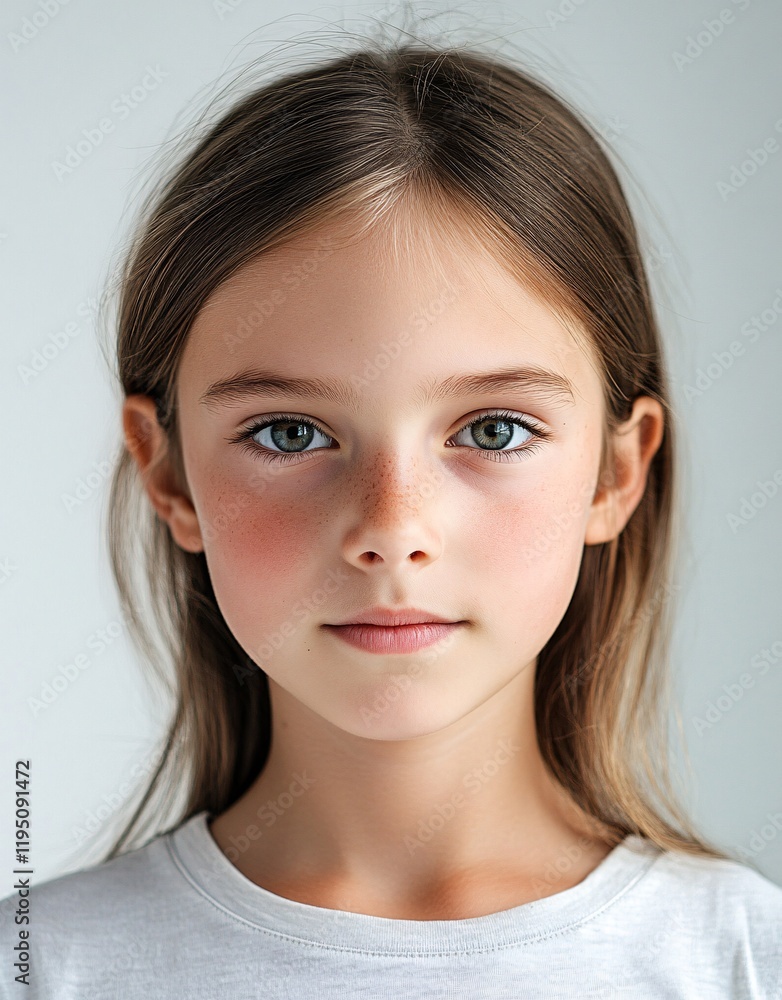 ID Photo for Passport : German teenager girl 2 ID Photo for Passport : German teenager girl 2