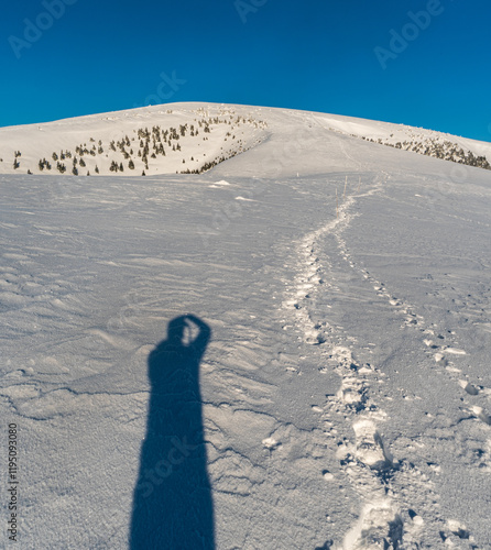 Ploska hill in winter Velka Fatra mountains in Slovakia photo