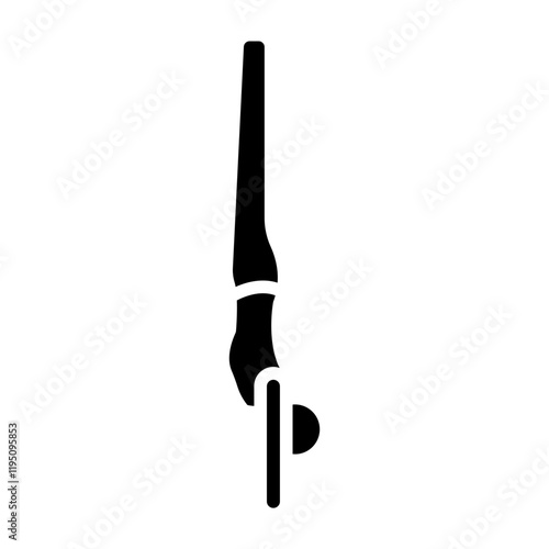 Handstand (Adho Mukha Vrksasana) Vector Glyph Icon Design