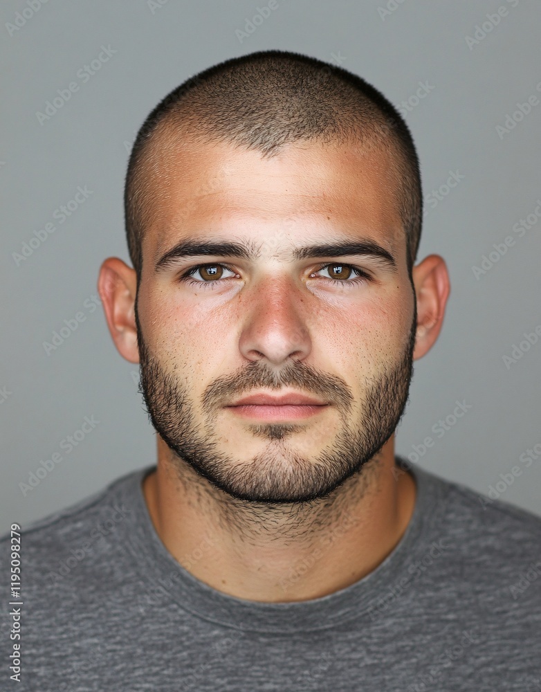 Fototapeta premium ID Photo for Passport : American adult man 11