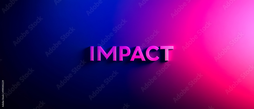 A vibrant gradient background features the word A vibrant gradient background features the word