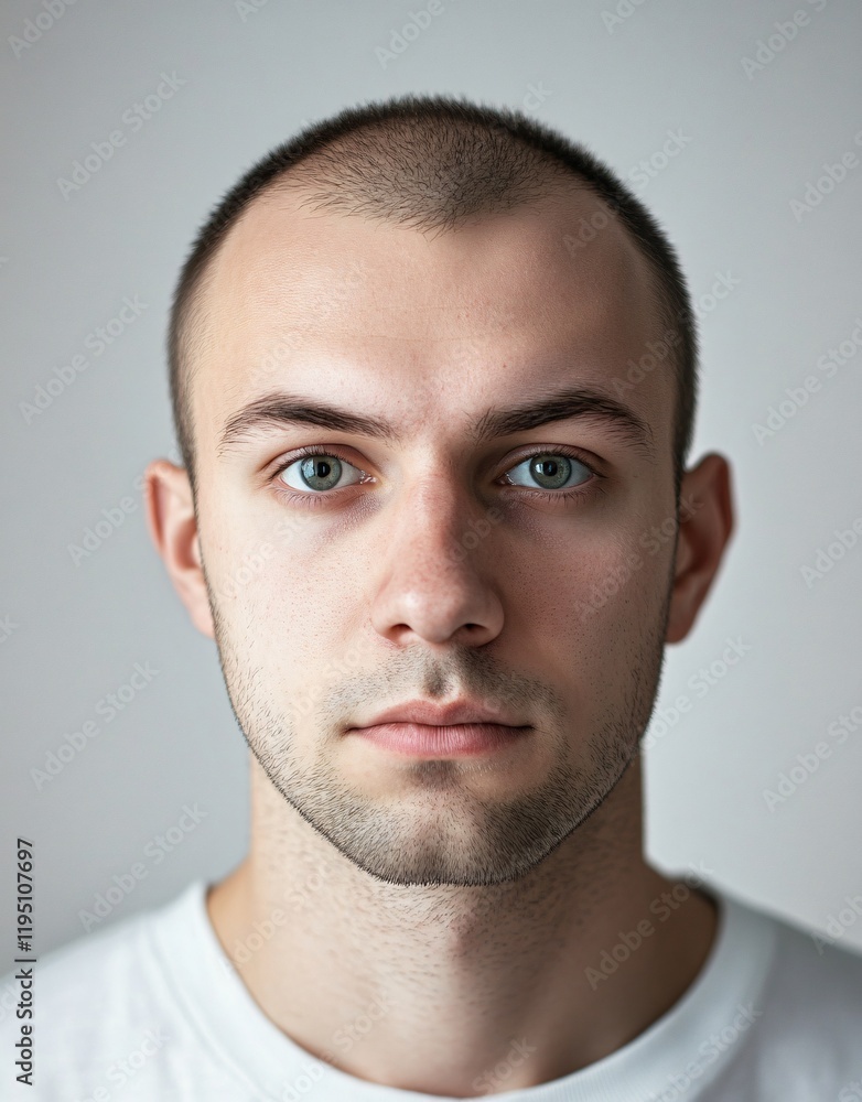 Fototapeta premium ID Photo for Passport : Russian young adult man 2