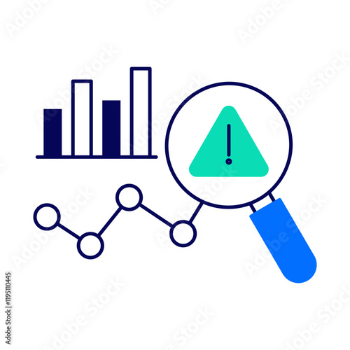 Anomaly Detection – Chart and Magnifying Glass Representing Identification of Irregularities