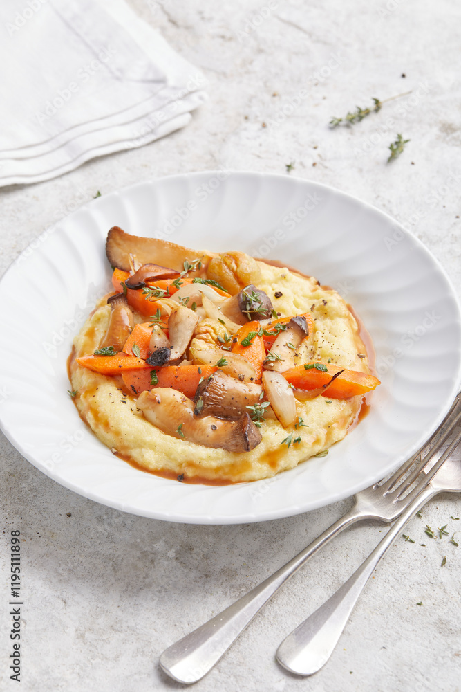 Mushroom and Chestnut Ragout with Polenta Mushroom and Chestnut Ragout with Polenta